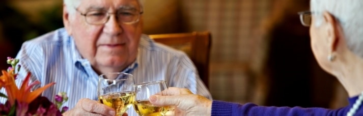 Seniors toasting at the Kenwood