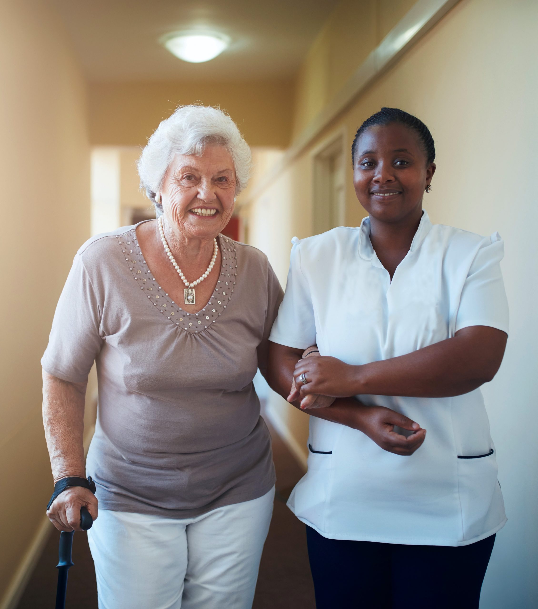 Senior and Nurse together